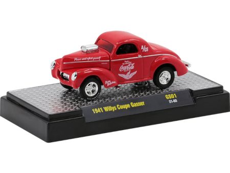 2021 M2 Machines Coca Cola GS01-21-03 - 1949 Willys Americar Coupe Gasser (Coca-Cola Red) Supply