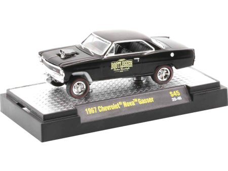 2020 M2 Machines Desktop S45-20-46 - 1967 Chevy Nova Gasser (Bootlegger Black) For Cheap