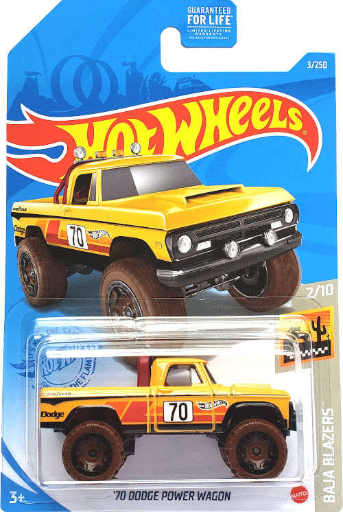 2021 Hot Wheels Mainline #003 - 1970 Dodge Power Wagon Truck (Yellow) GRX65 Fashion