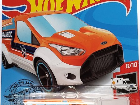 2020 Hot Wheels Mainline #218 - Ford Transit Connect Ambulance (Orange) GHC65 Online now