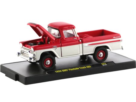 2020 M2 Machines Desktop R63-20-94 - 1959 GMC Fleetside Pickup Truck 4x4 (Red) Online Hot Sale