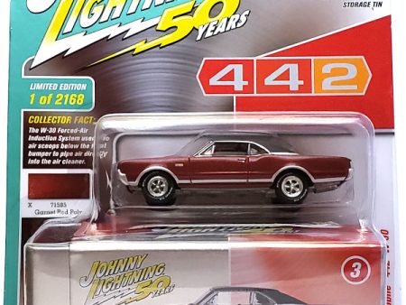 2020 Johnny Lightning Pro Collector - 1967 Oldsmobile Cutlass 442 W-30 (Red) JLCT002-23A For Discount