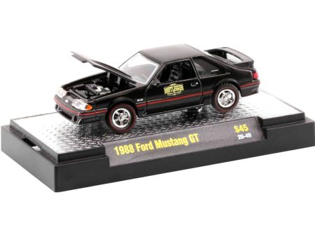 2020 M2 Machines Desktop S45-20-49 - 1988 Ford Mustang GT (Bootlegger Black) Online now