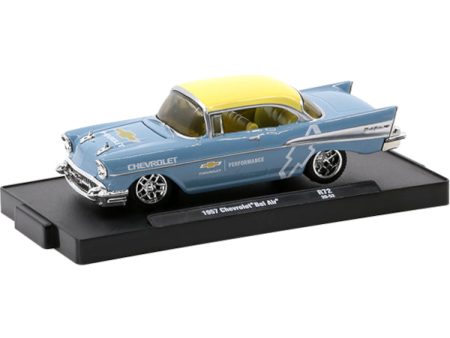 2020 M2 Machines Auto Drivers #R722052 - 1957 Chevrolet Bel Air (Blue) Online now