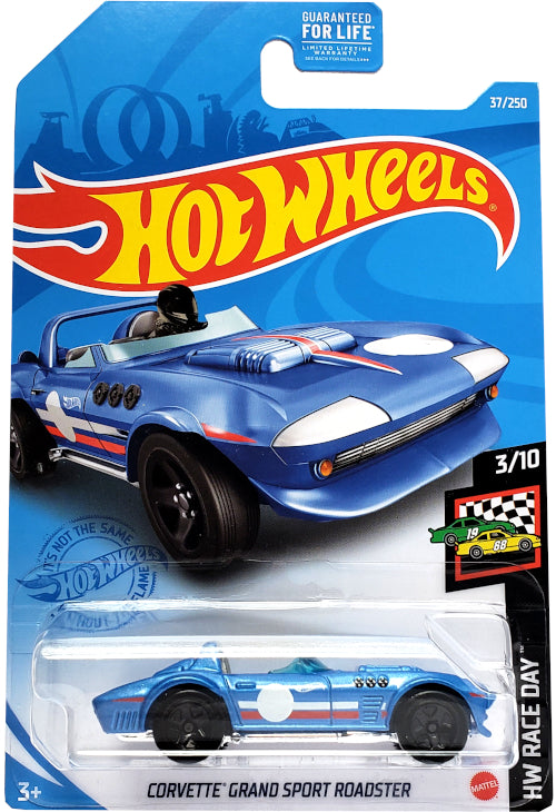 2021 Hot Wheels Mainline #037 - 1963 Corvette Grand Sport Roadster (Blue) GRX92 Hot on Sale