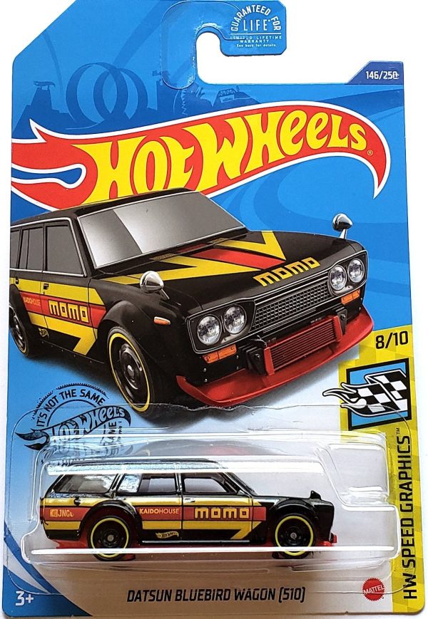 2020 Hot Wheels Mainline #146 - Datsun Bluebird Wagon 510 (Black Momo) GHF35 For Cheap