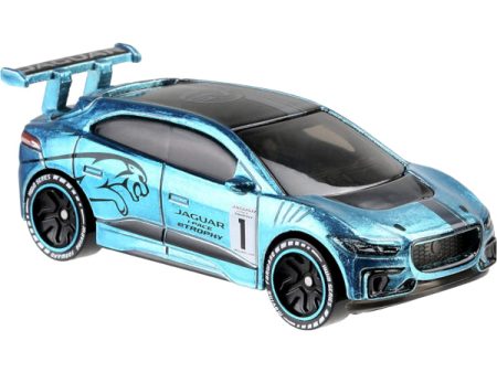 Hot Wheels id Series 1 - Jaguar I-PACE eTrophy Race Car (Aqua Blue) FXB31 Online now