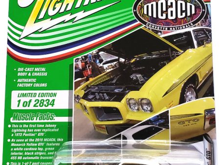 2020 Johnny Lightning Muscle Cars USA - 1972 Pontiac GTO (Yellow) JLMC024-34A Sale