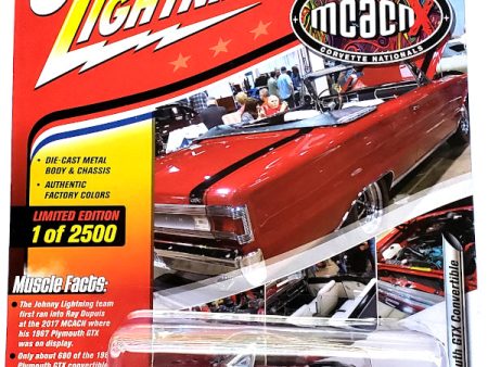 2018 Johnny Lightning Muscle Cars USA - 1967 Plymouth GTX Convertible (Red) JLMC016-41A Online Sale