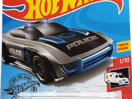 2020 Hot Wheels Mainline #206 - Alpha Pursuit Police Car (Grey) GHB75 Fashion