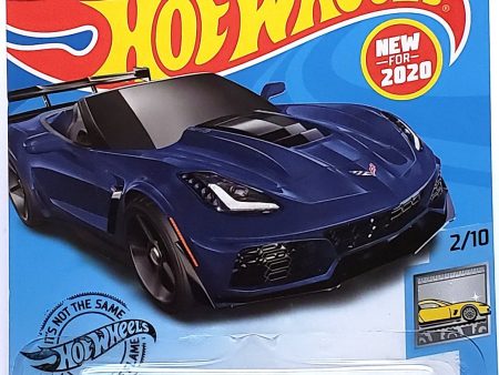 2020 Hot Wheels Mainline #144 - 2019 Corvette ZR1 Convertible C7 (Blue) GHF01 Online now