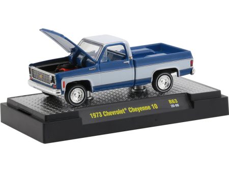 2020 M2 Machines Desktop R63-20-98 - 1973 Chevy Cheyenne 10 C-10 Squarebody Truck (Blue) Discount