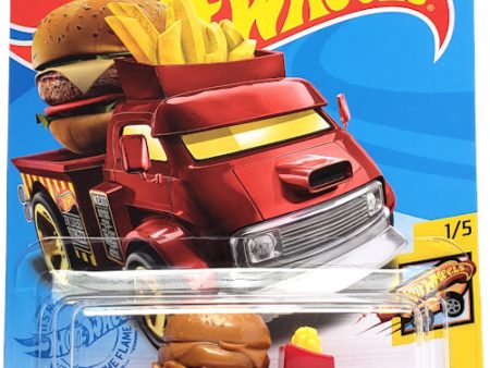 2021 Hot Wheels Mainline #015 - Buns of Steel Food Truck (Red) GRY07 Fashion