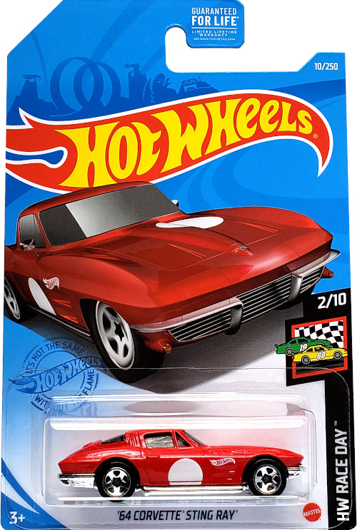 2021 Hot Wheels Mainline #010 - 1964 Chevy Corvette Stingray Coupe (Red) GRX90 Online