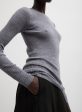 Feather Weight Ribbed Crewneck Pullover For Discount