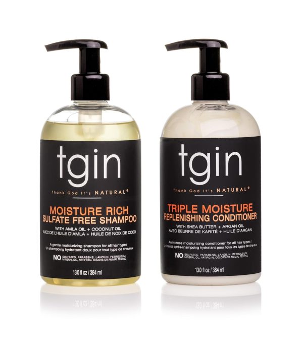 Tgin Moisturizing Shampoo & Conditioner Duo, (Rich Shampoo & Replenish Conditioner) 13 oz (Set) Hot on Sale