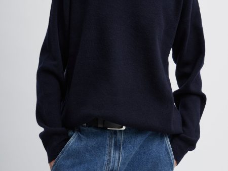 Anna Merino Wool Hole-At-Back Pullover Online now