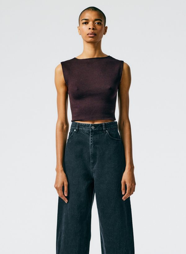 Organic Cotton Tencel Tube Cropped Tank Supply