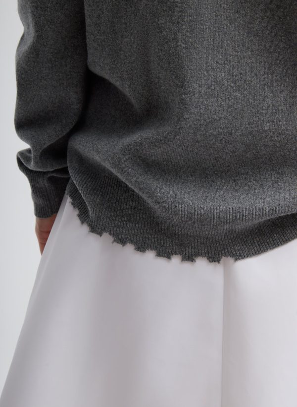 Anna Merino Wool Hole-At-Back Pullover Online