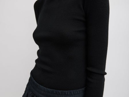 Feather Weight Ribbed Sweater Turtle Neck Pullover Sale