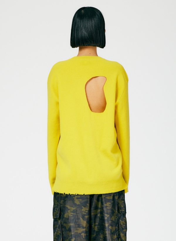 Anna Merino Wool Hole At Back Pullover Discount