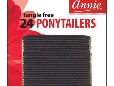 Annie #3353 Tangle Free Black Ponytailers 5  24 ct on Sale