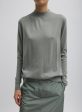 Cashmere Silk Blend Mock Neck Easy Sweater Sale