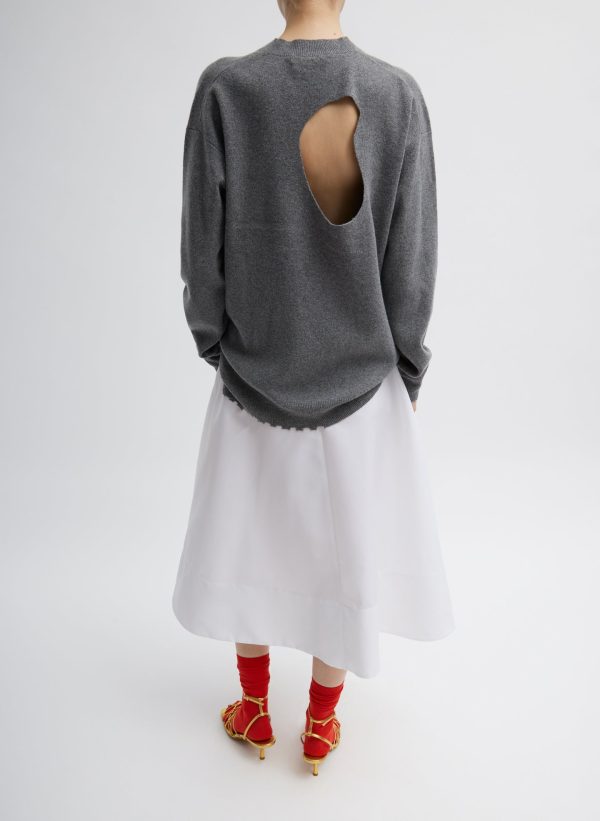 Anna Merino Wool Hole-At-Back Pullover Online