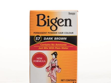 Bigen Permanent Powder Hair Color 57 Dark Brown Black .21 oz Online