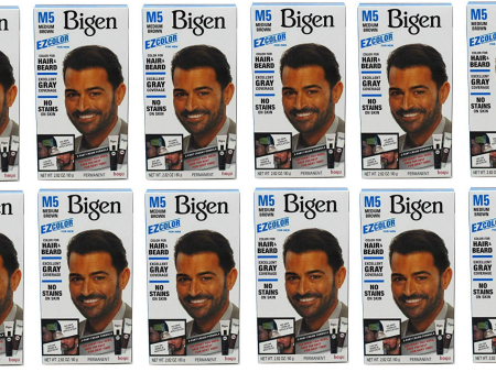 12 PACK BIGEN EZ HAIR COLOR (M5) MEDIUM BROWN Supply