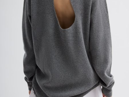 Anna Merino Wool Hole-At-Back Pullover Online