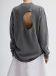 Anna Merino Wool Hole-At-Back Pullover Online