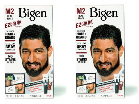 2 PACK  BIGEN EZ HAIR COLOR (M2) REAL BLACK Online