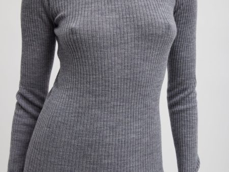 Feather Weight Ribbed Crewneck Pullover For Discount