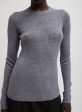 Feather Weight Ribbed Crewneck Pullover For Discount