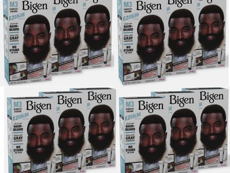 12 PACK BIGEN EZ HAIR COLOR (M3) DARKEST BROWN Sale