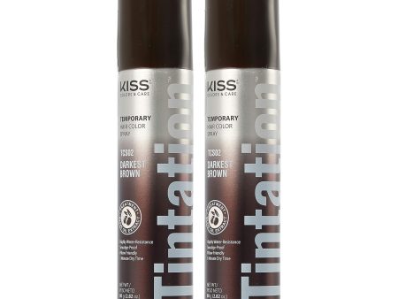 2 PACK TINTATION COLOR SPRAY TCS02 DARKEST BROWN Online now