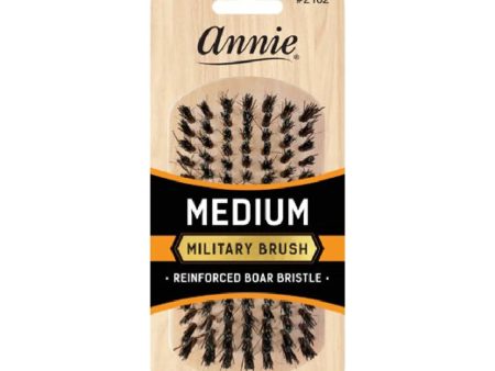 Annie Medium Military Natural Boar Bristle Brush #2162 Online Hot Sale