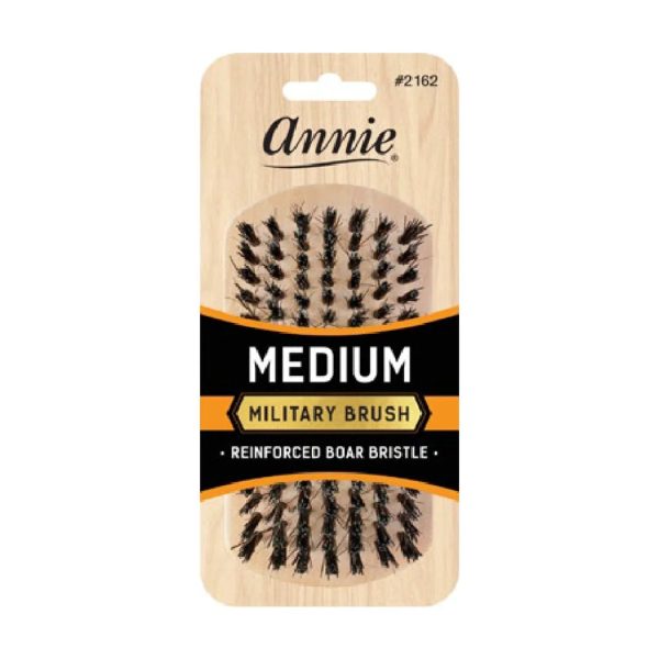 Annie Medium Military Natural Boar Bristle Brush #2162 Online Hot Sale