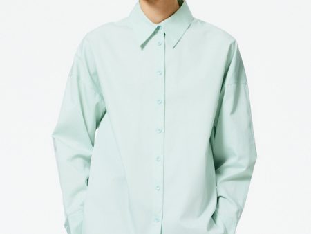 Stone Washed Lightweight Twill Oversized Shirt Supply