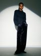 Stretch Velvet Wide Leg Pull On Pant For Sale