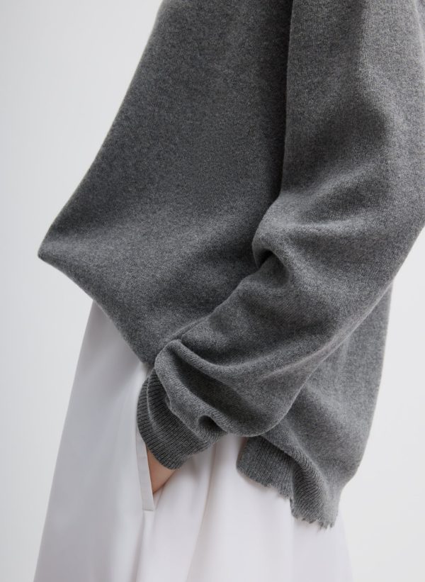 Anna Merino Wool Hole-At-Back Pullover Online