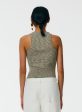 Printed Combed Cotton Ribbed Sweater Tank Hot on Sale