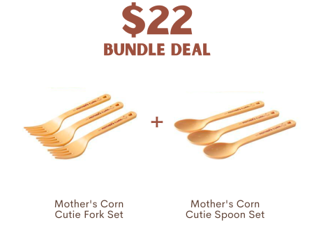 Mother s Corn Cutie Fork Set + Spoon Set [Bundle $22] For Sale