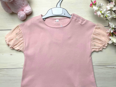 10mois (Dimowa) Star Chiffon Puff T-shirt Pink Discount