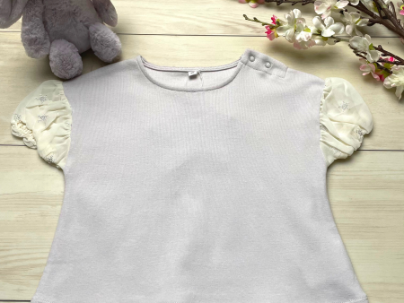 10mois (Dimowa) Star Chiffon Puff T-shirt Gray For Cheap