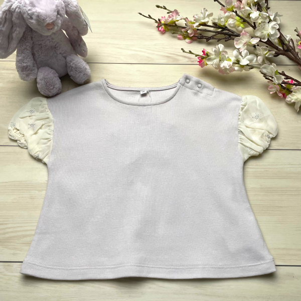 10mois (Dimowa) Star Chiffon Puff T-shirt Gray For Cheap