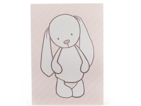 JellyCat Bashful Bunny Pink Stripes A6 Note Book For Cheap