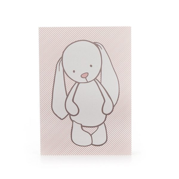 JellyCat Bashful Bunny Pink Stripes A6 Note Book For Cheap